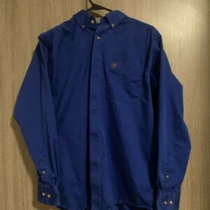 Ariat Men's Blue Button-Down Shirt
